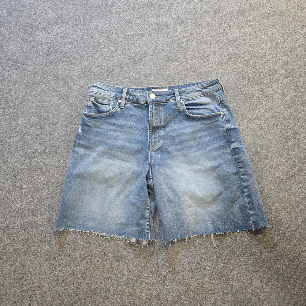 Kut From The Kloth Shorts Womens Size 8 Blue Hailey Denim Bermuda Cut Off Denim